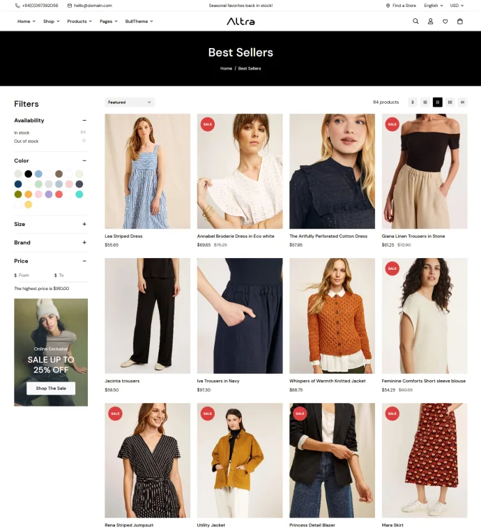 Product filters