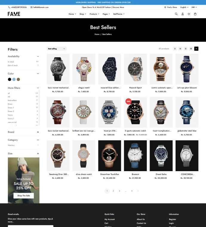 Pagination page