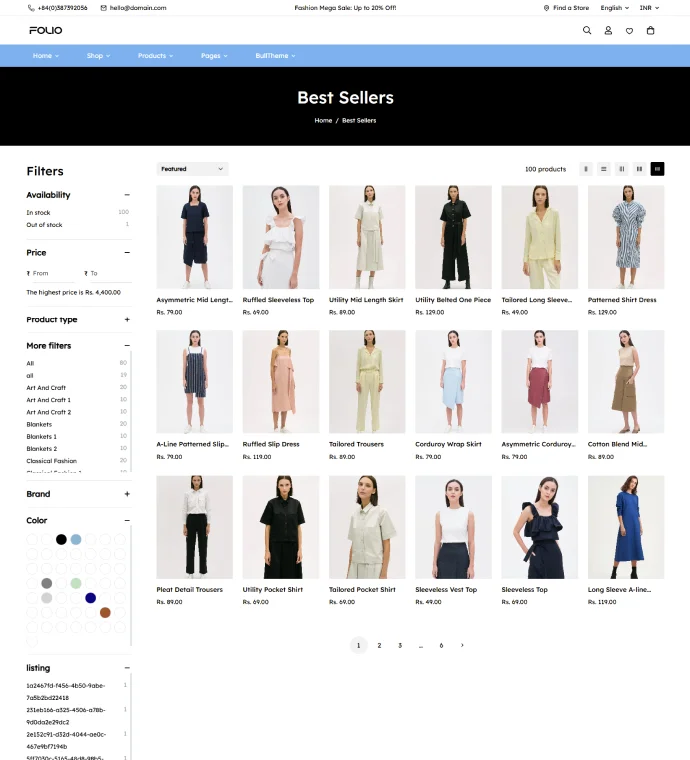 Pagination page
