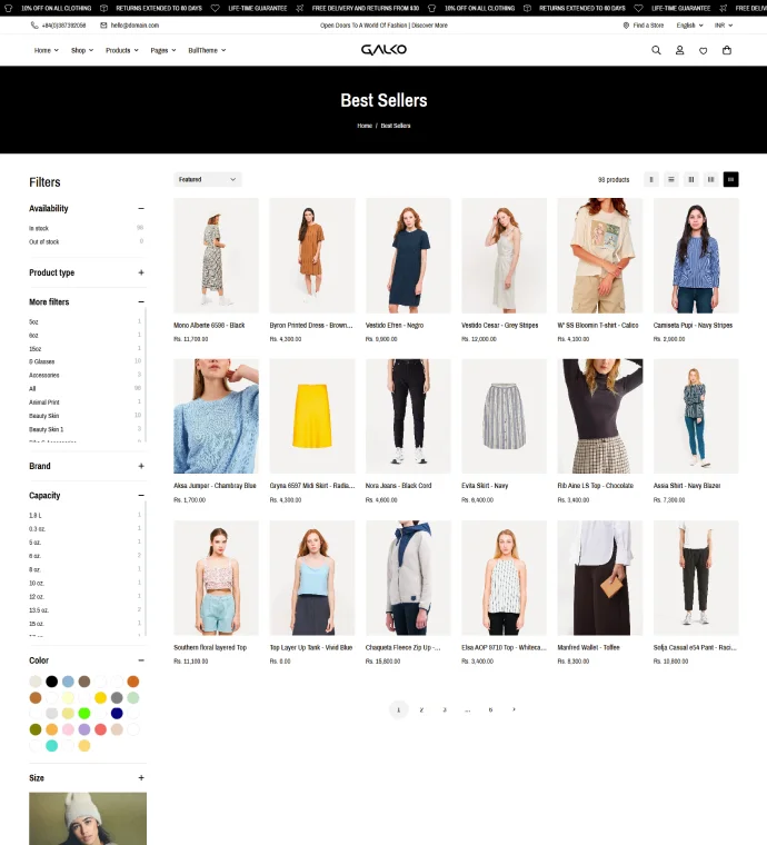 Pagination page