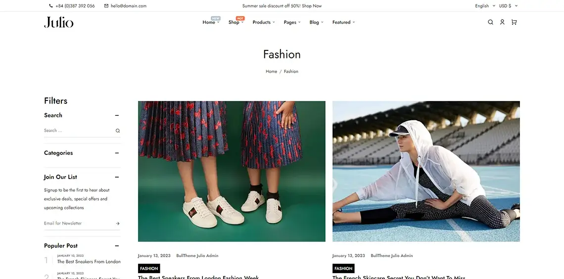 Blog Grid 2 columns