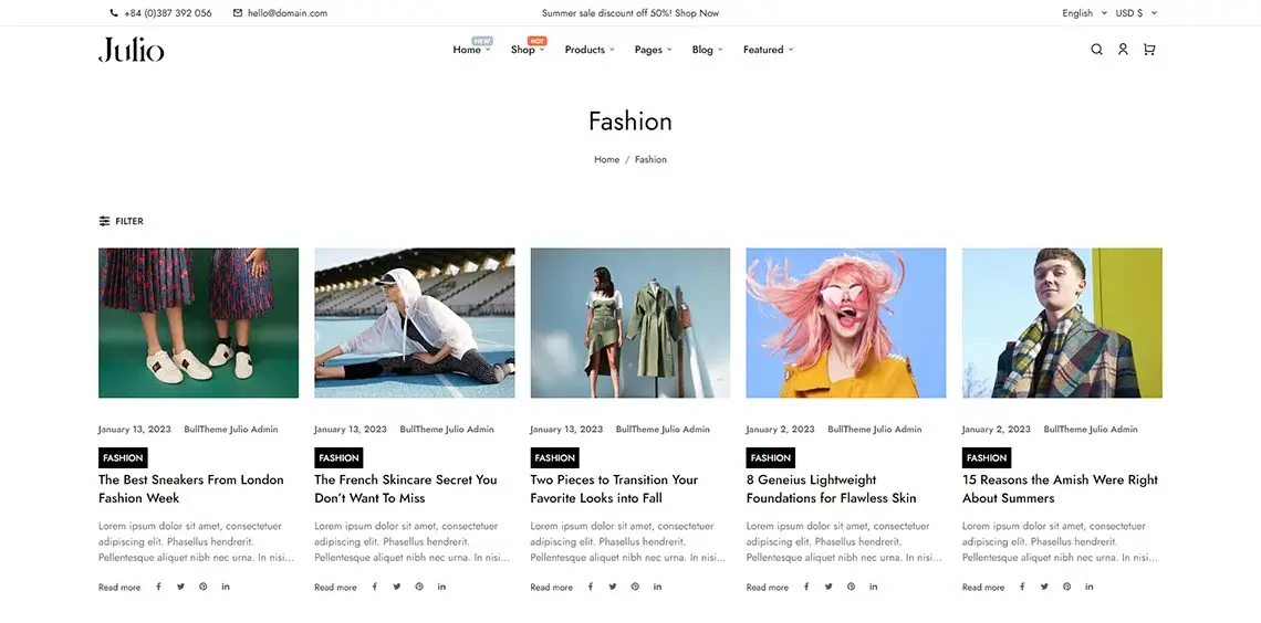Blog Grid 5 columns