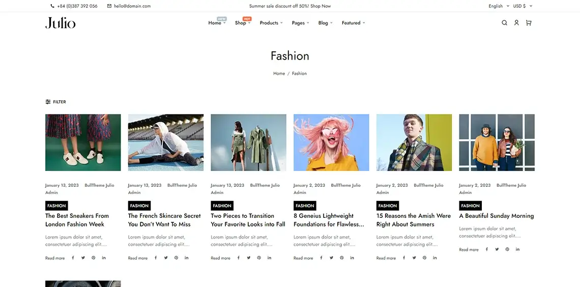 Blog Grid 6 columns
