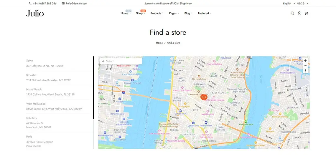 Store locator