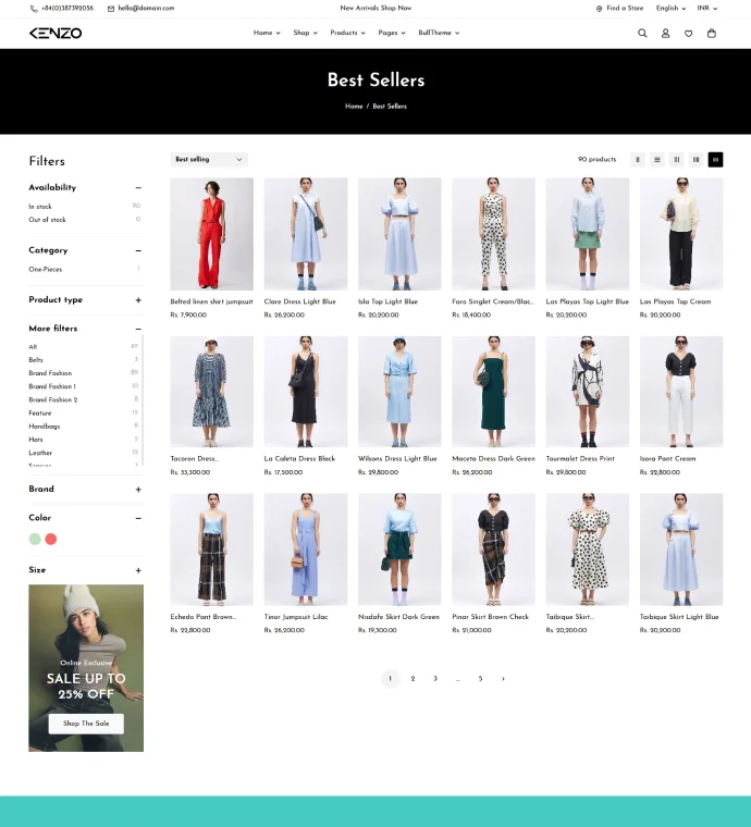 Pagination page