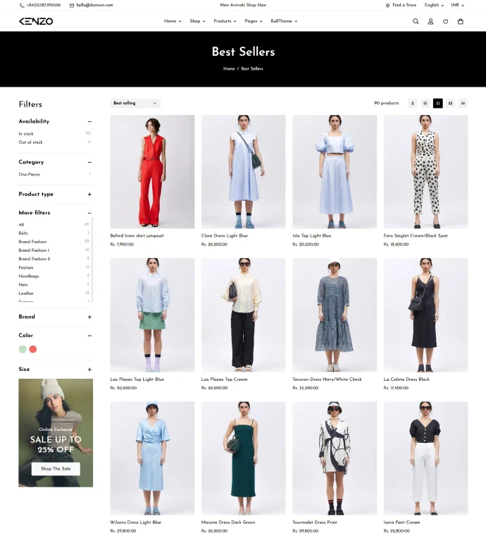 Product filters