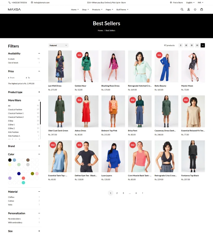 Pagination page