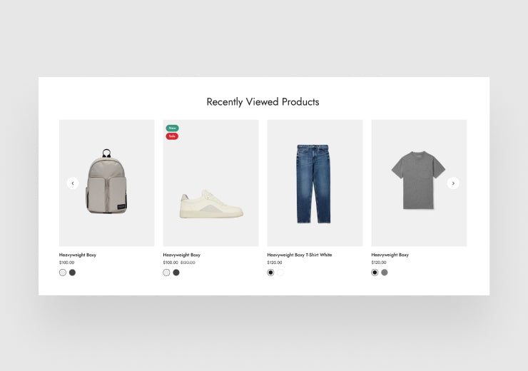 Recently Viewed Products Stay Connected