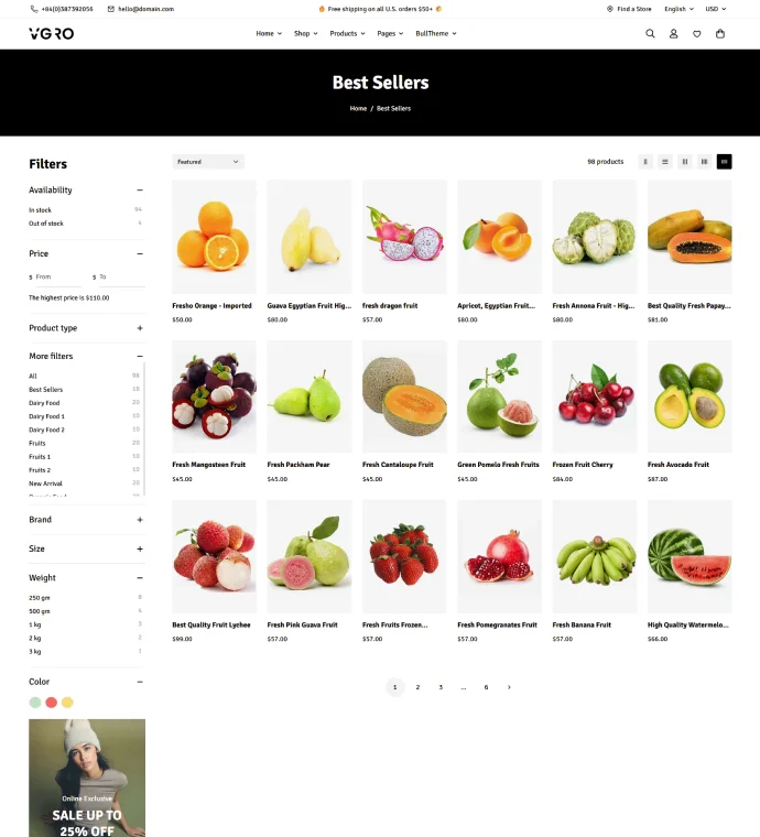 Pagination page